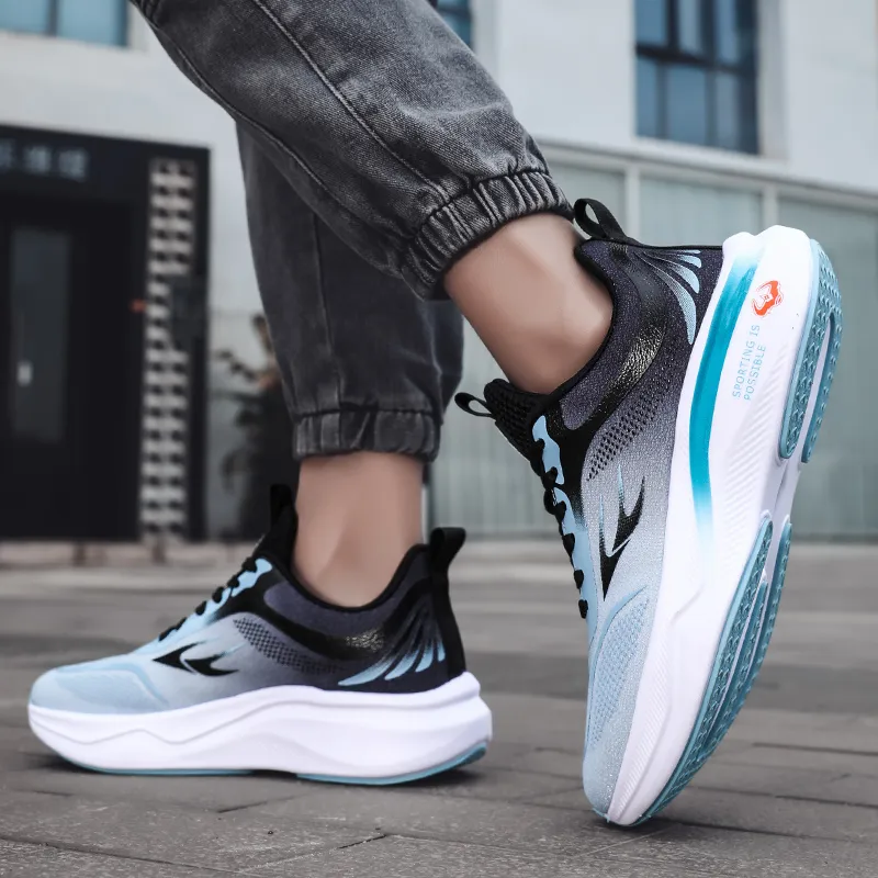 Kinglake Shock Absorbers Slip Resistant, Abrasion Resistant, Breathable Low Top Running Shoes Unisex-3