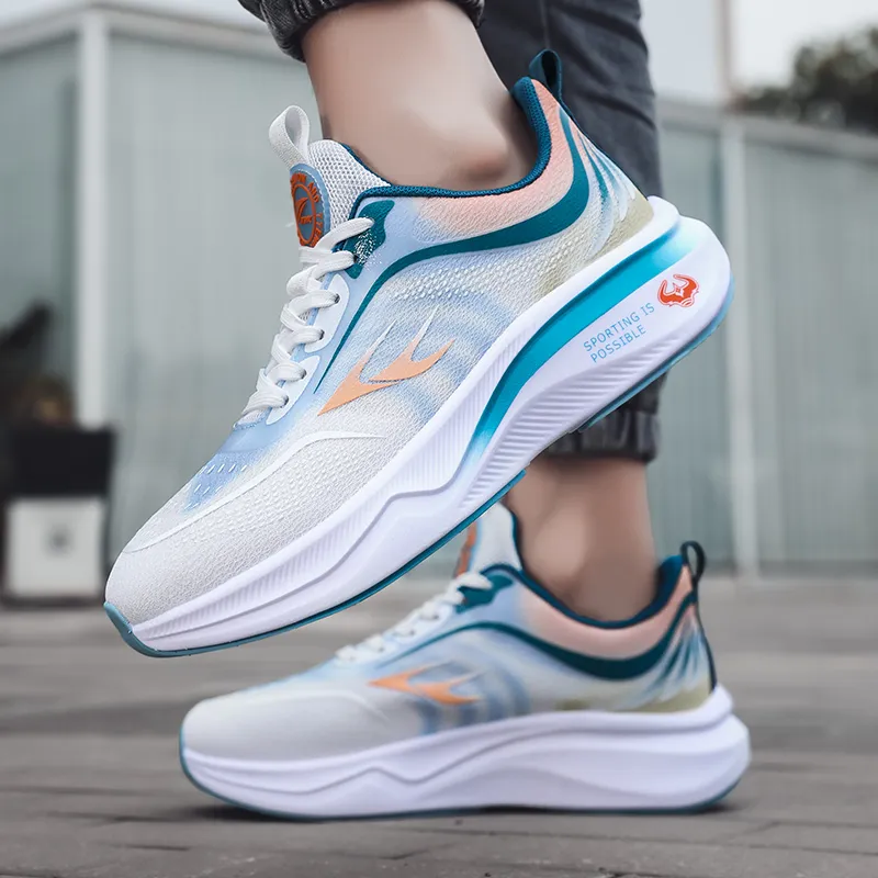 Kinglake Shock Absorbers Slip Resistant, Abrasion Resistant, Breathable Low Top Running Shoes Unisex-12