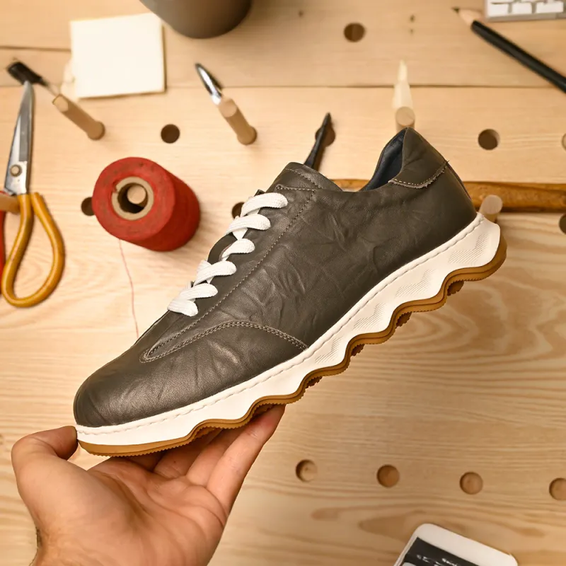 Brounvanm Low Top Casual Shoes Men's Gray-3