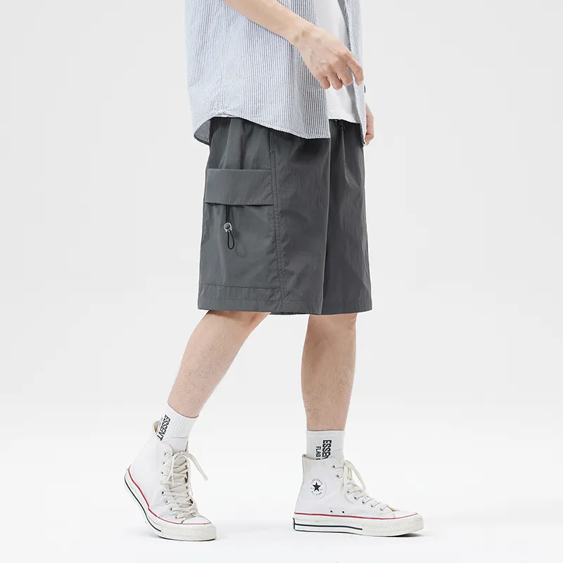 PAINT STAIN Cargo Shorts Unisex Black-14