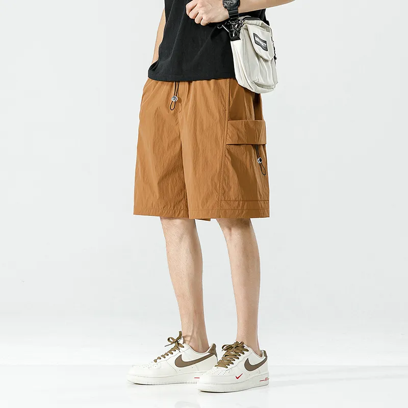 PAINT STAIN Cargo Shorts Unisex Black-29