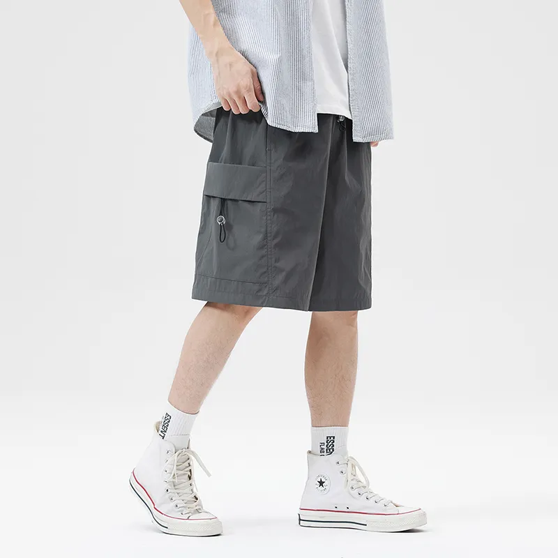 PAINT STAIN Cargo Shorts Unisex Black-15