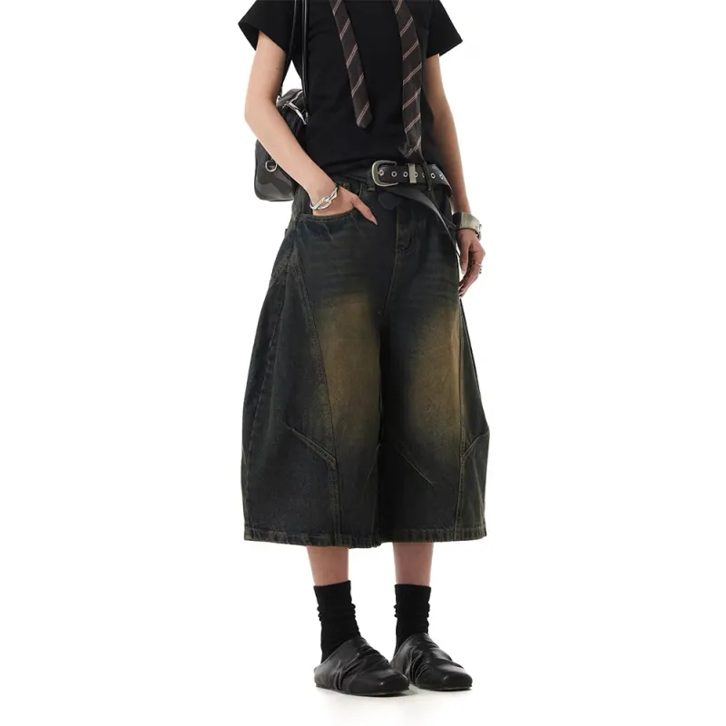 GBXM Denim Shorts Unisex Dark Blue-4
