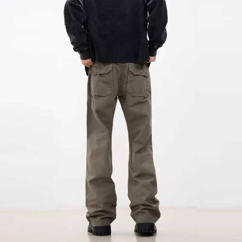 GBXM Cargo Pants Unisex Gray Green-5