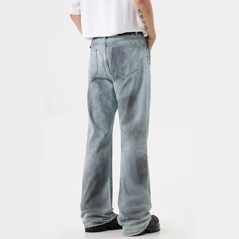 GBXM Jeans Unisex Dirty Dyed Blue-5