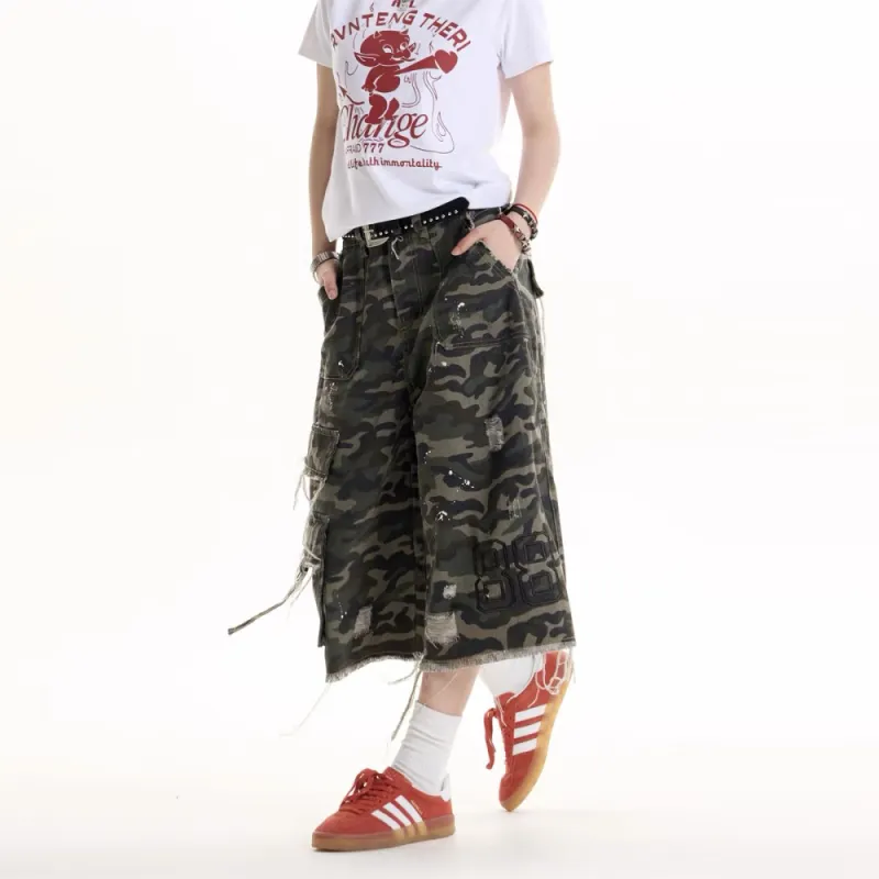 GBXM Cargo Shorts Unisex Camouflage-5