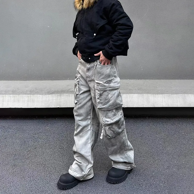 GBXM Cargo Pants Unisex Gray-3