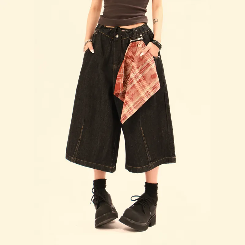 GBXM Denim Shorts Unisex Black-3