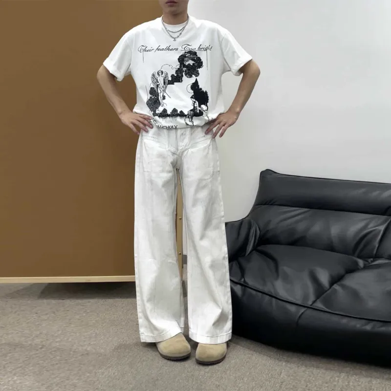 GBXM Jeans Unisex White-3