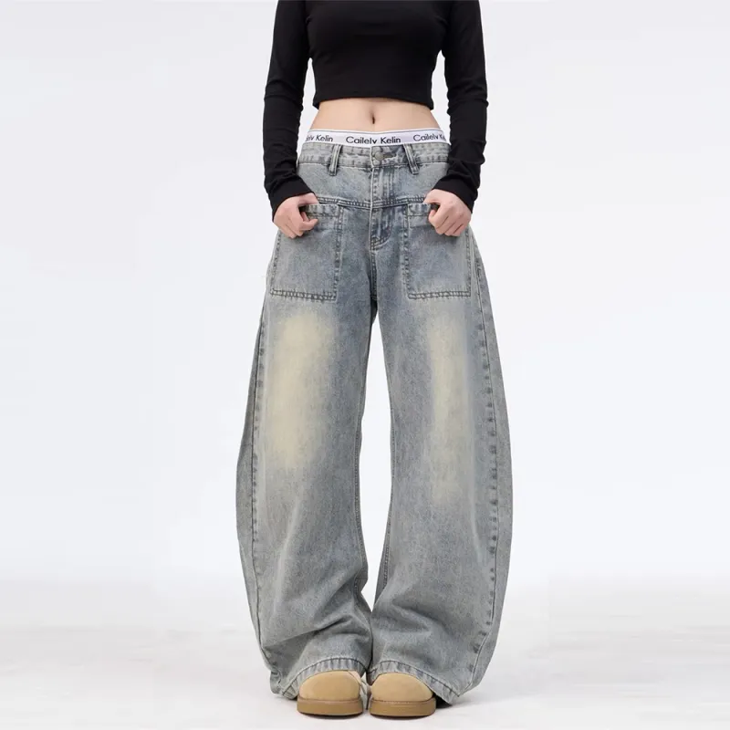 GBXM Jeans Unisex Washed Blue-3