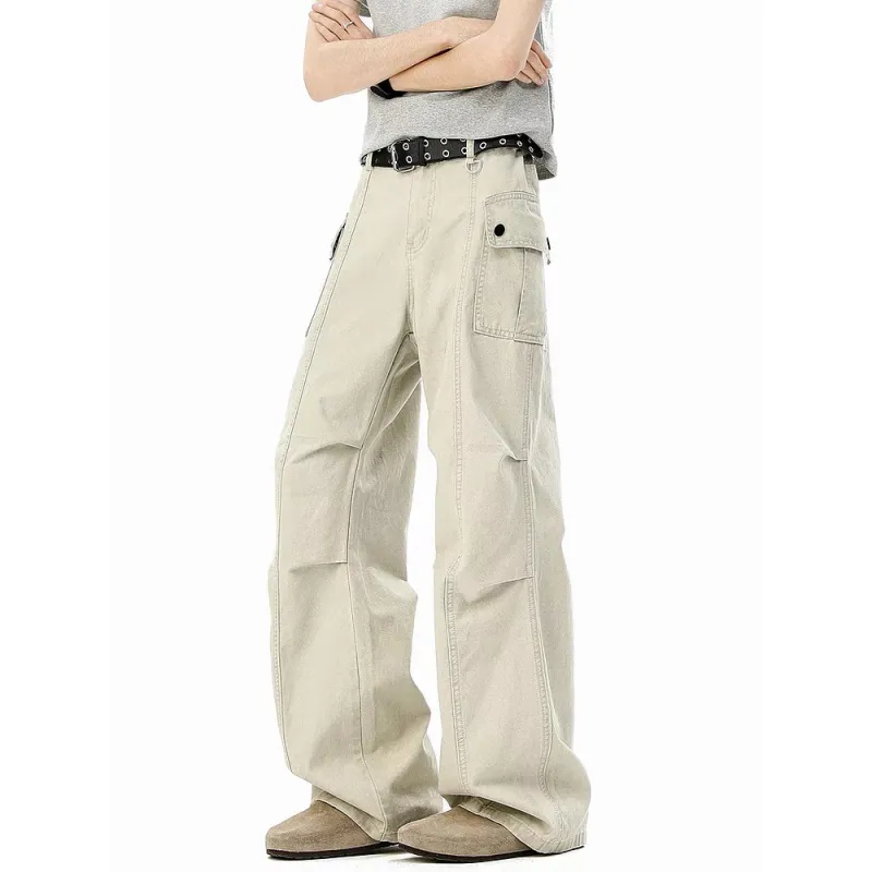 GBXM Casual Pants Unisex Apricot-4