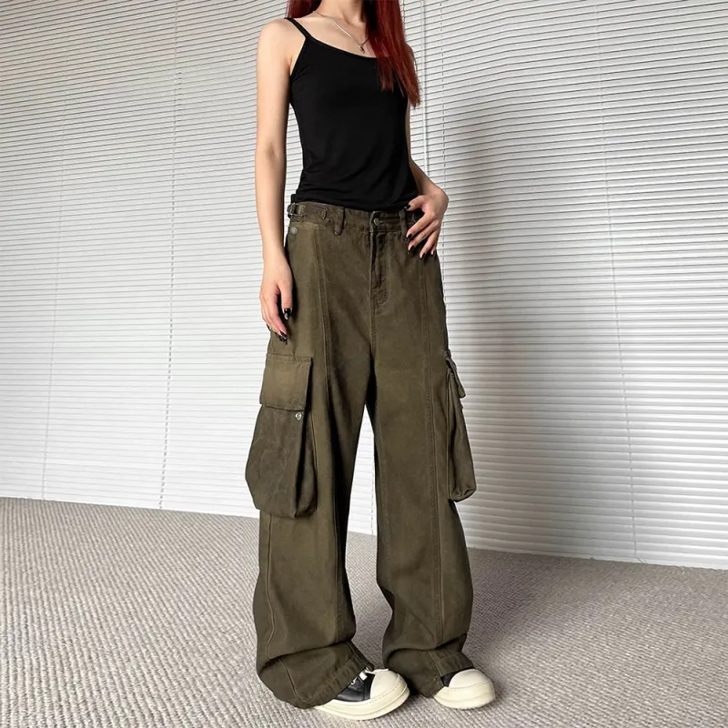 GBXM Jeans Unisex Dirty Dyed Khaki-4
