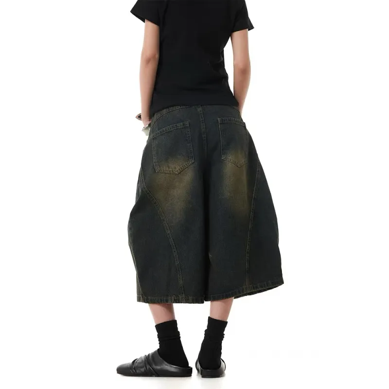 GBXM Denim Shorts Unisex Dark Blue-5