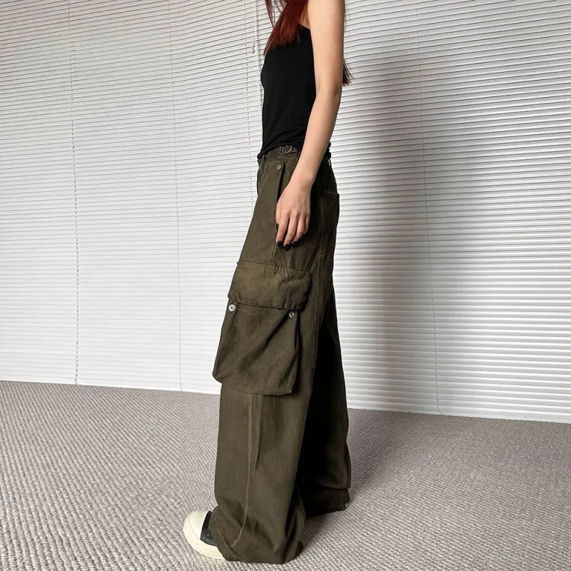 GBXM Jeans Unisex Dirty Dyed Khaki-7