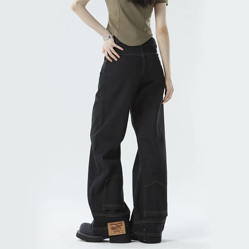 GBXM Jeans Unisex Washed Black-4