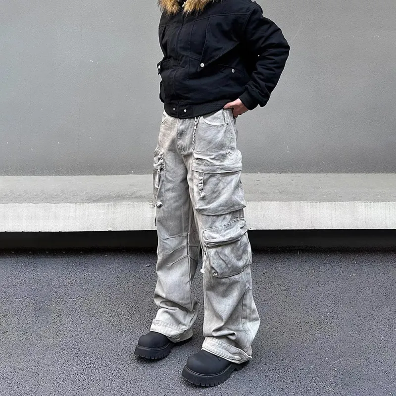 GBXM Cargo Pants Unisex Gray-2