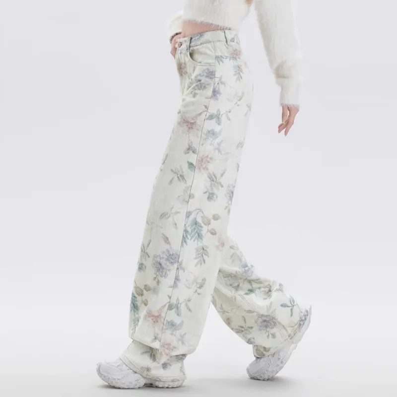 GBXM Jeans Unisex Floral Fabric Color-5