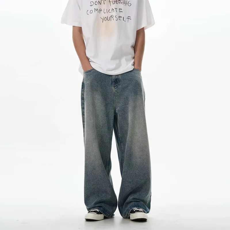 GBXM Jeans Unisex Washed Blue-3