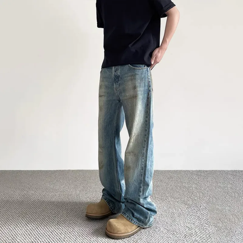 GBXM Jeans Unisex Dirty Vintage Blue-5