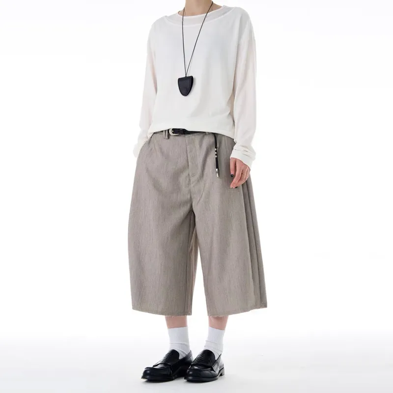GBXM Casual Shorts Unisex Herringbone Gray-5