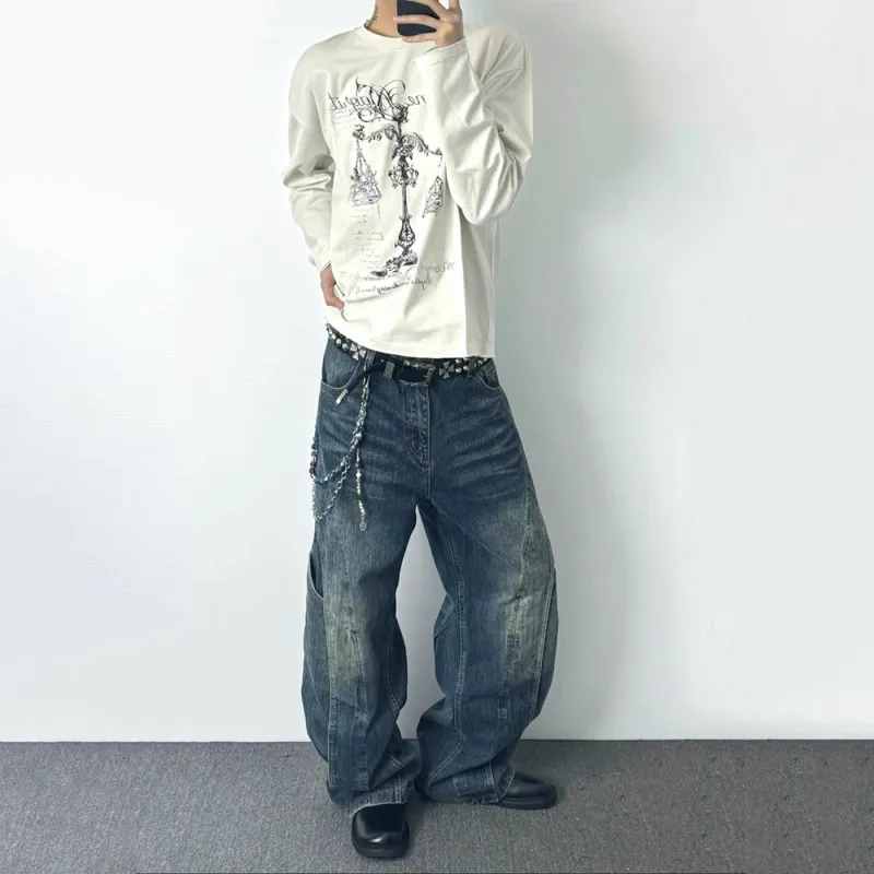GBXM Jeans Unisex Vintage Blue-6