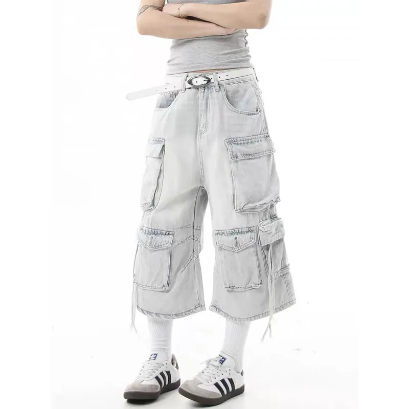 GBXM Denim Shorts Unisex Blue-3