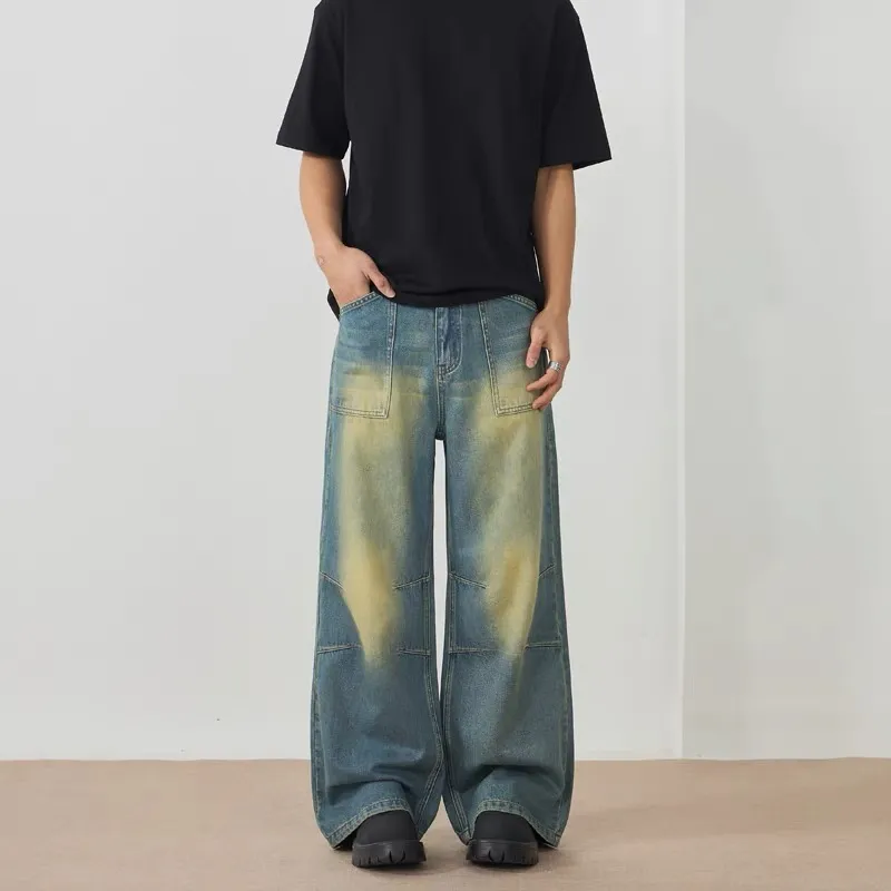 GBXM Jeans Unisex Washed Yellow Mud-2