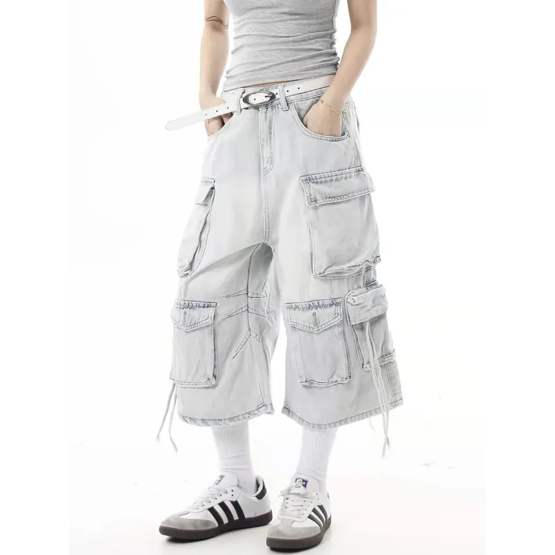 GBXM Denim Shorts Unisex Blue-7