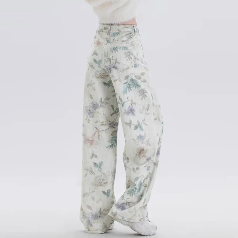 GBXM Jeans Unisex Floral Fabric Color-6
