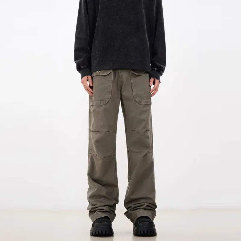 GBXM Cargo Pants Unisex Gray Green-3