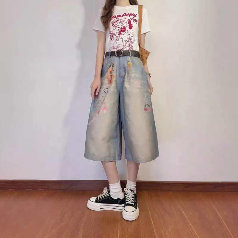 GBXM Denim Shorts Unisex Denim Blue-2