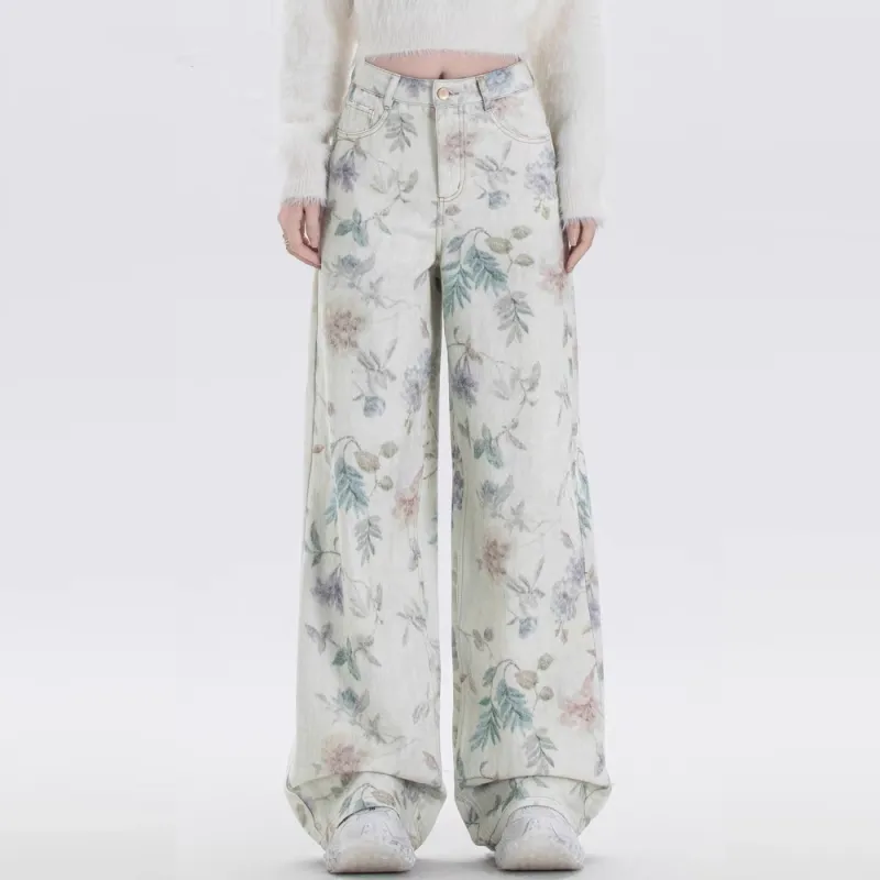 GBXM Jeans Unisex Floral Fabric Color-3