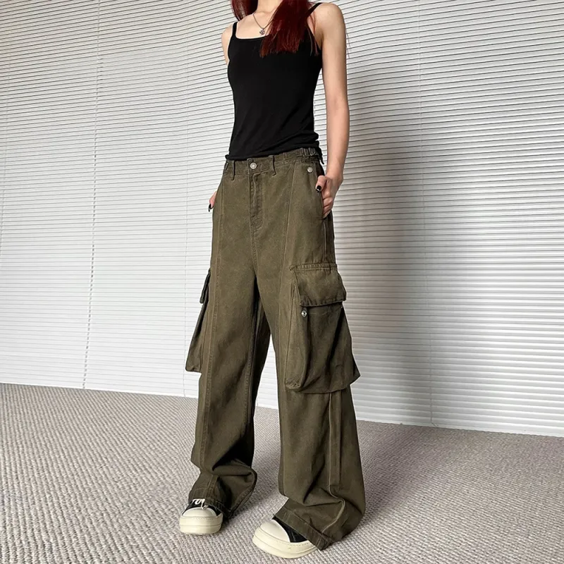 GBXM Jeans Unisex Dirty Dyed Khaki-5