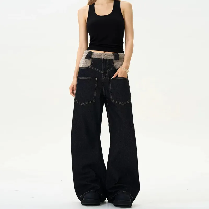 PAINT STAIN Jeans Unisex Black-2