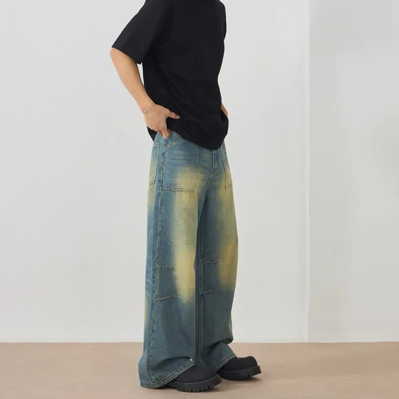 GBXM Jeans Unisex Washed Yellow Mud-4
