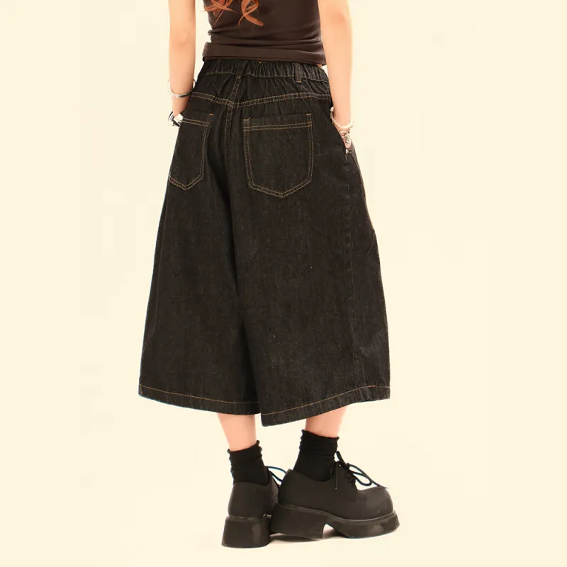 GBXM Denim Shorts Unisex Black-6