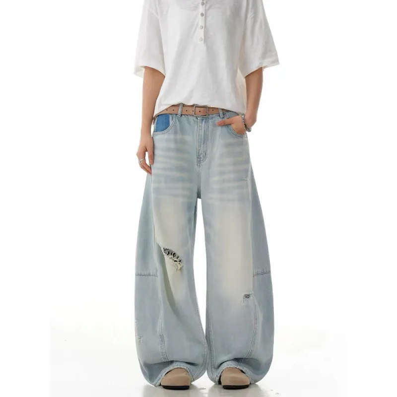 GBXM Jeans Unisex Ice Cyan Blue-3