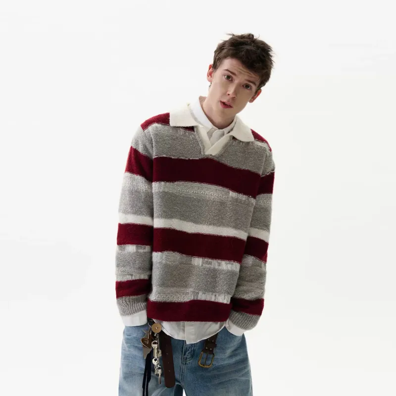 GBXM Sweaters Unisex Red Gray-4