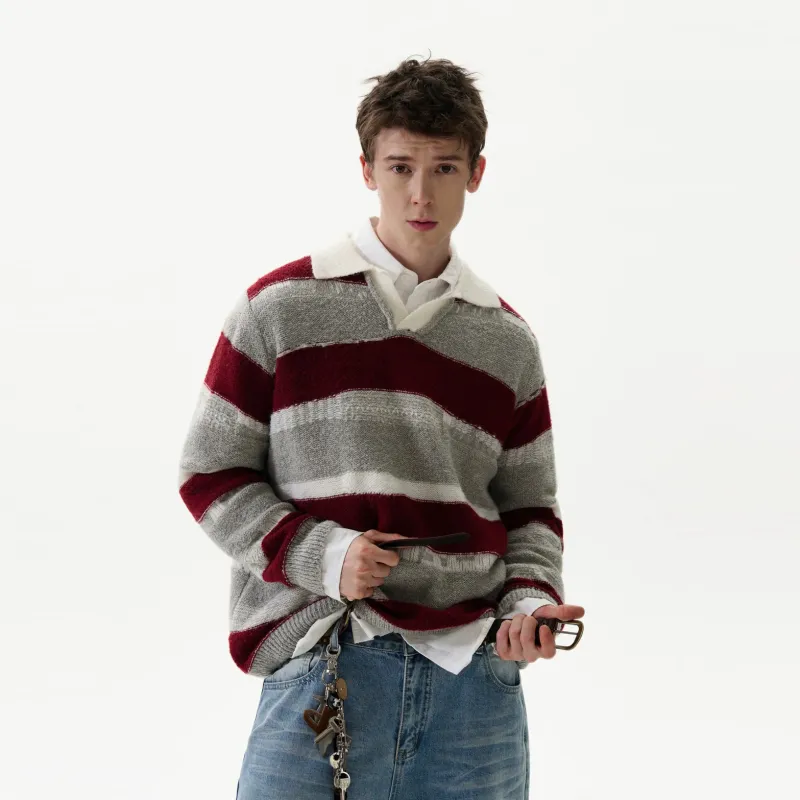 GBXM Sweaters Unisex Red Gray-5
