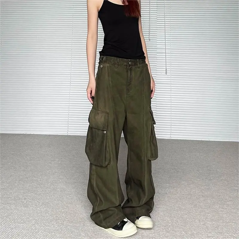 GBXM Jeans Unisex Dirty Dyed Khaki-3