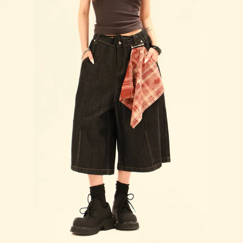 GBXM Denim Shorts Unisex Black-4