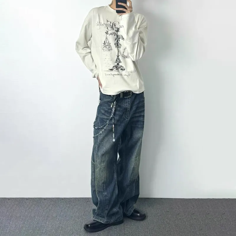 GBXM Jeans Unisex Vintage Blue-4