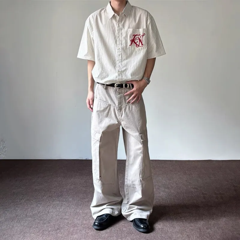 GBXM Shirts Unisex Beige Stripes-2