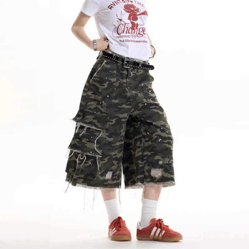 GBXM Cargo Shorts Unisex Camouflage-4