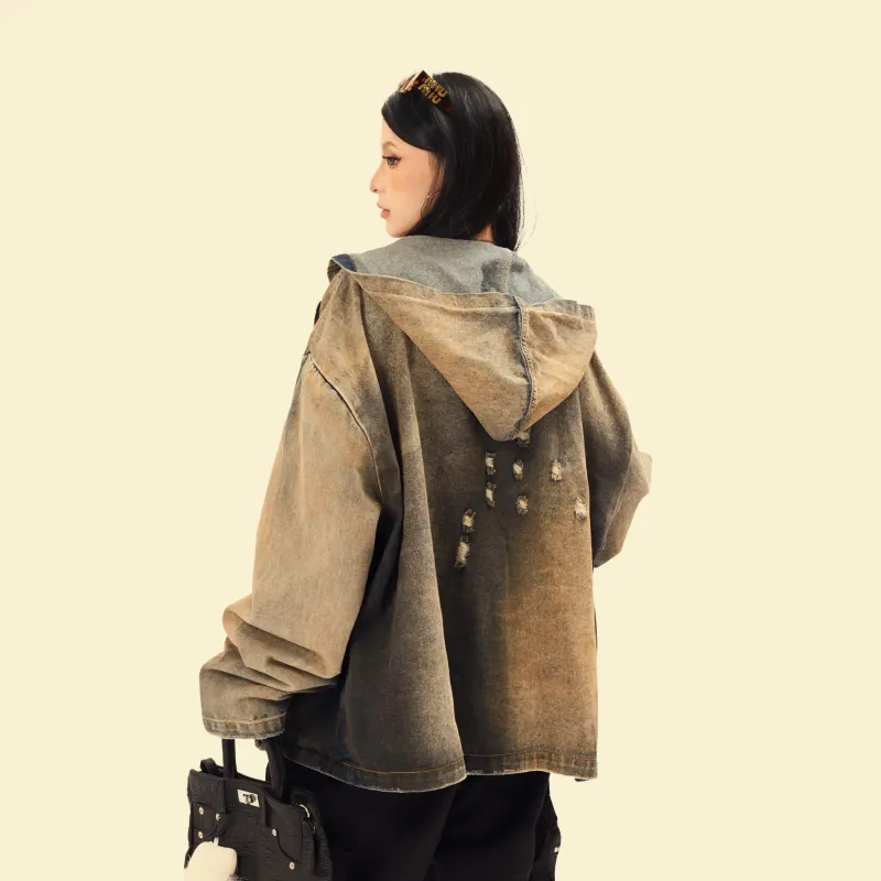 GBXM Denim Jacket Unisex Yellow Mud-5