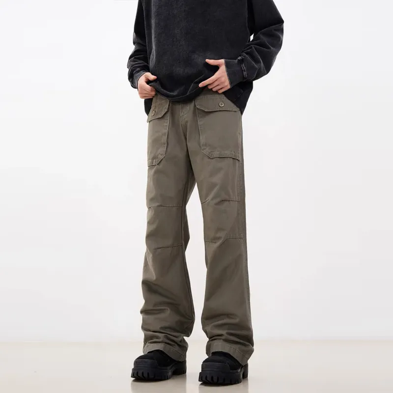 GBXM Cargo Pants Unisex Gray Green-4