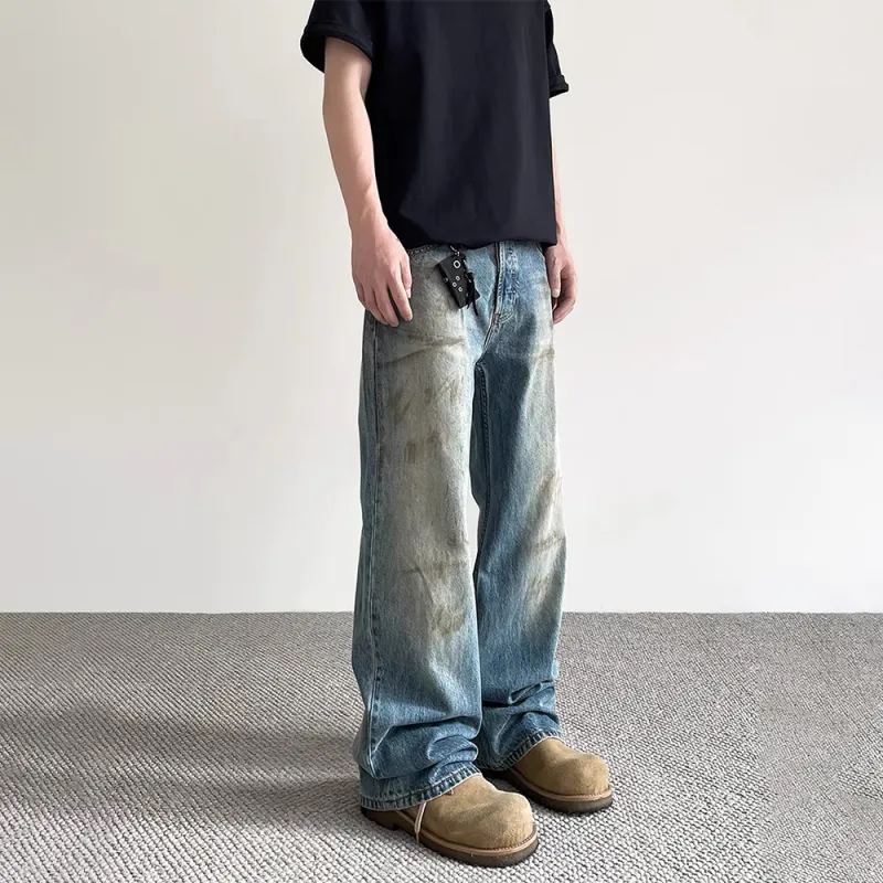 GBXM Jeans Unisex Dirty Vintage Blue-4