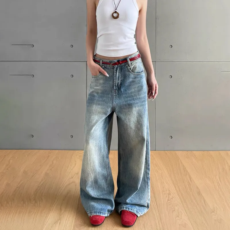 GBXM Jeans Unisex Washed Blue-3