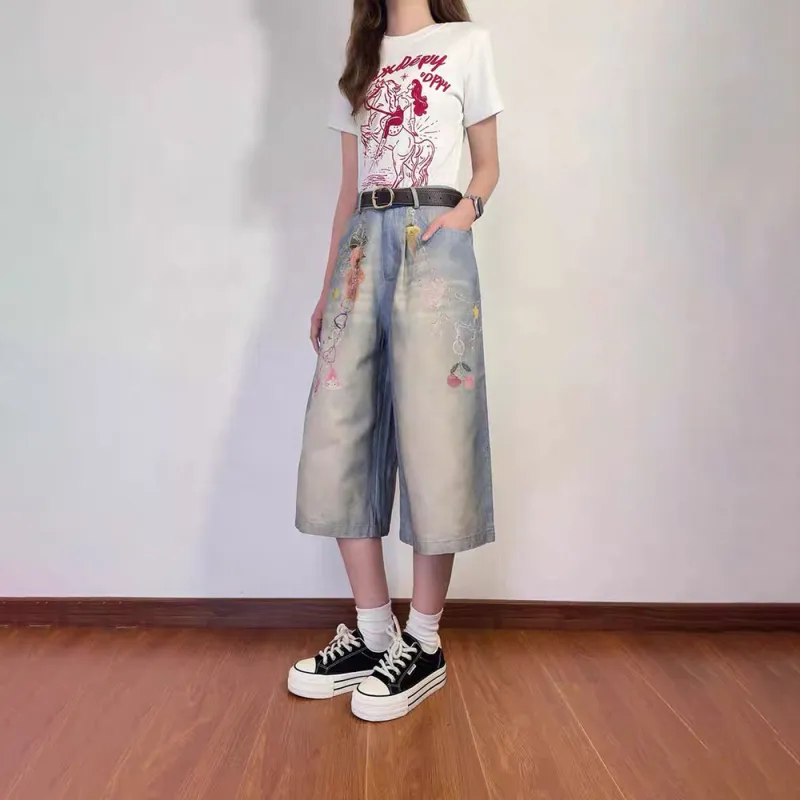 GBXM Denim Shorts Unisex Denim Blue-5