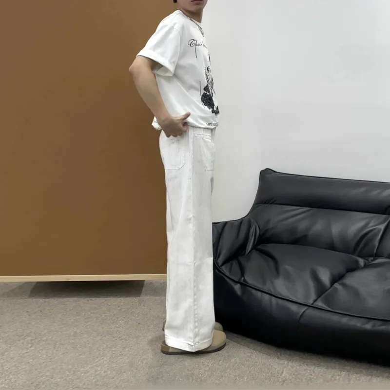 GBXM Jeans Unisex White-6